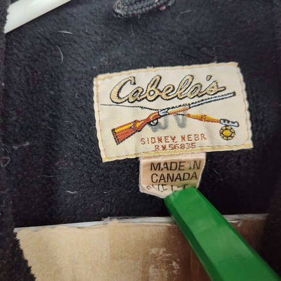 Vintage Cabela's men's full-zip lined coat, size Large Tall, red w/ black lining - Picture 9 of 9